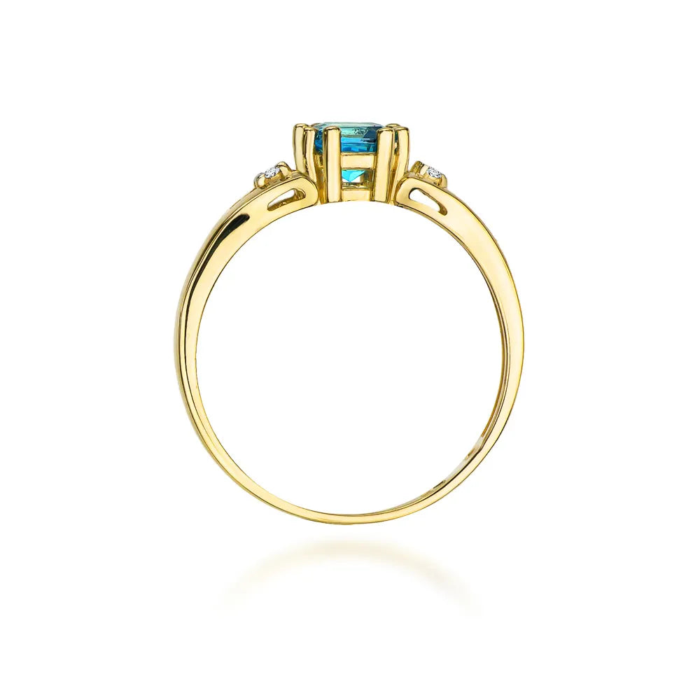 zlatý prsteň s topásom 0,70 ct a diamantmi 0,029 ct w0044-tob-01