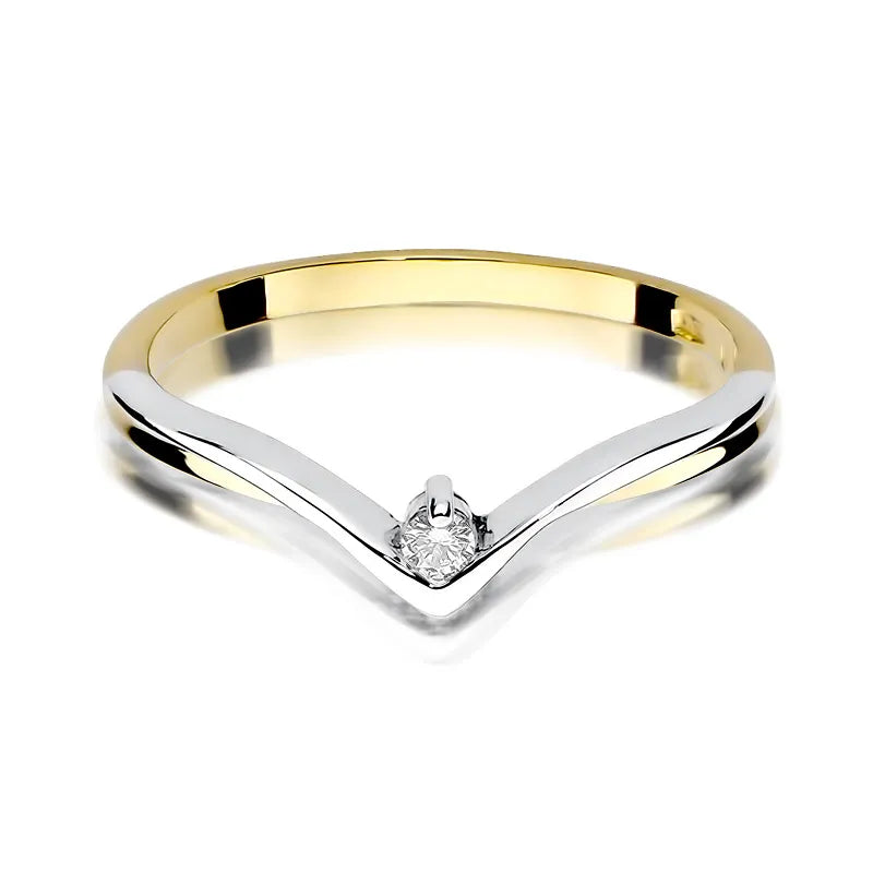 zlatý prsteň s diamantom 0,04 ct w0051-diw-01