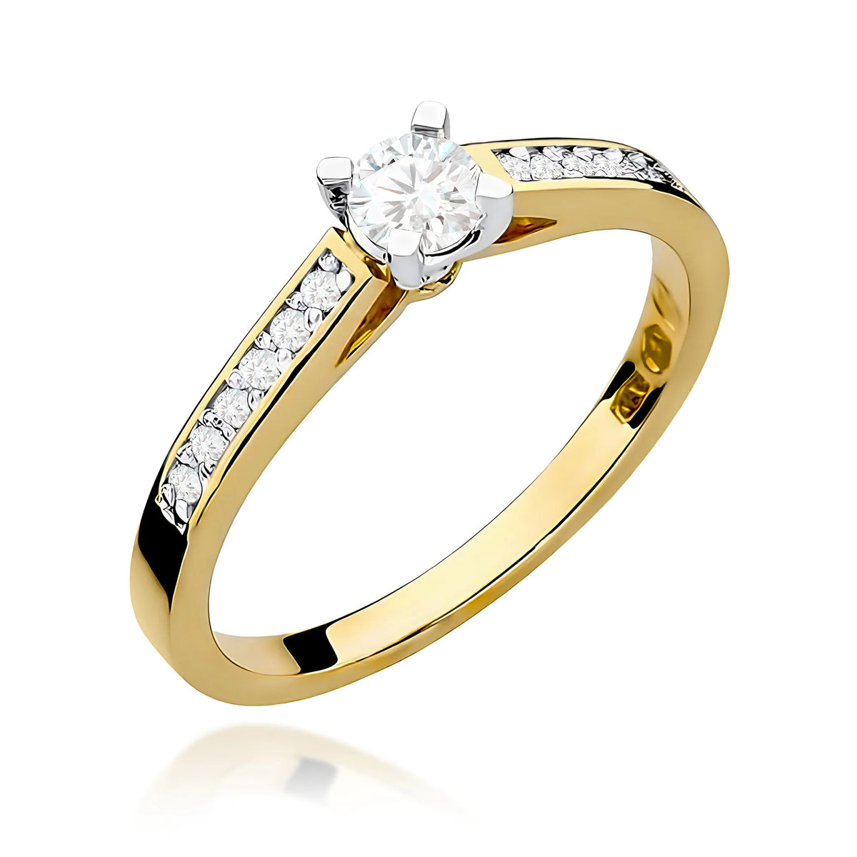 zlatý prsteň s diamantmi 0,30 ct a 0,06 ct w0052-diw-01