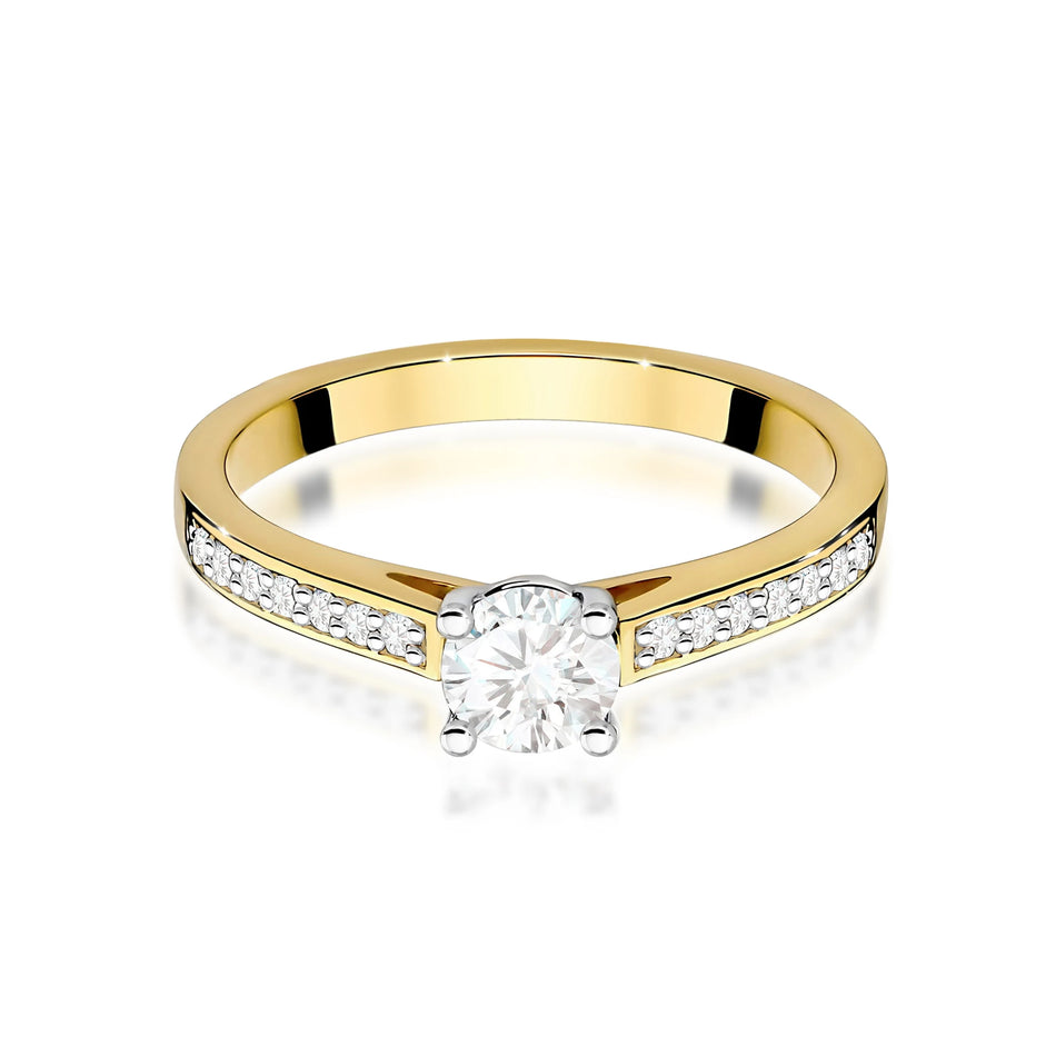 Gold Ring with 0.50ct and 0.12ct Diamonds