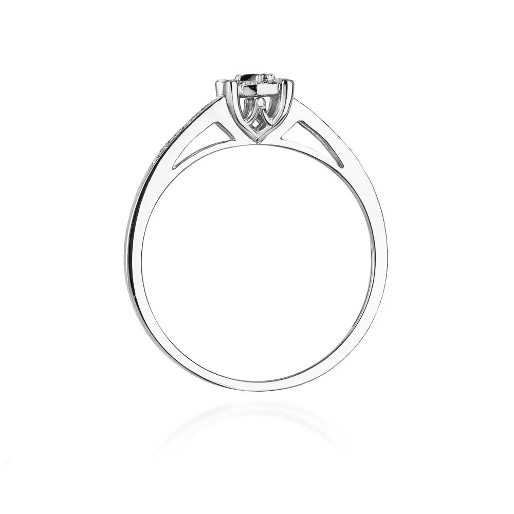 zlatý prsteň s 0,04 ct čiernym diamantom a 0,005 ct diamantmi w0055-xxx-02