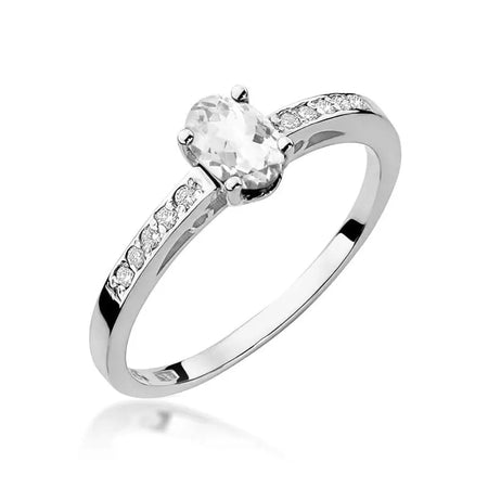 zlatý prsteň s 0,50 ct bielym zafírom a 0,05 ct diamantmi w0067-saw-01