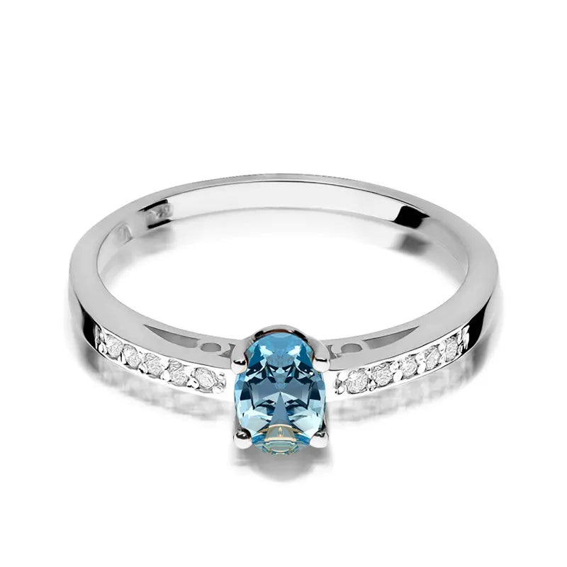 zlatý prsteň s topásom 0,50 ct a diamantmi 0,05 ct w0067-tob-01