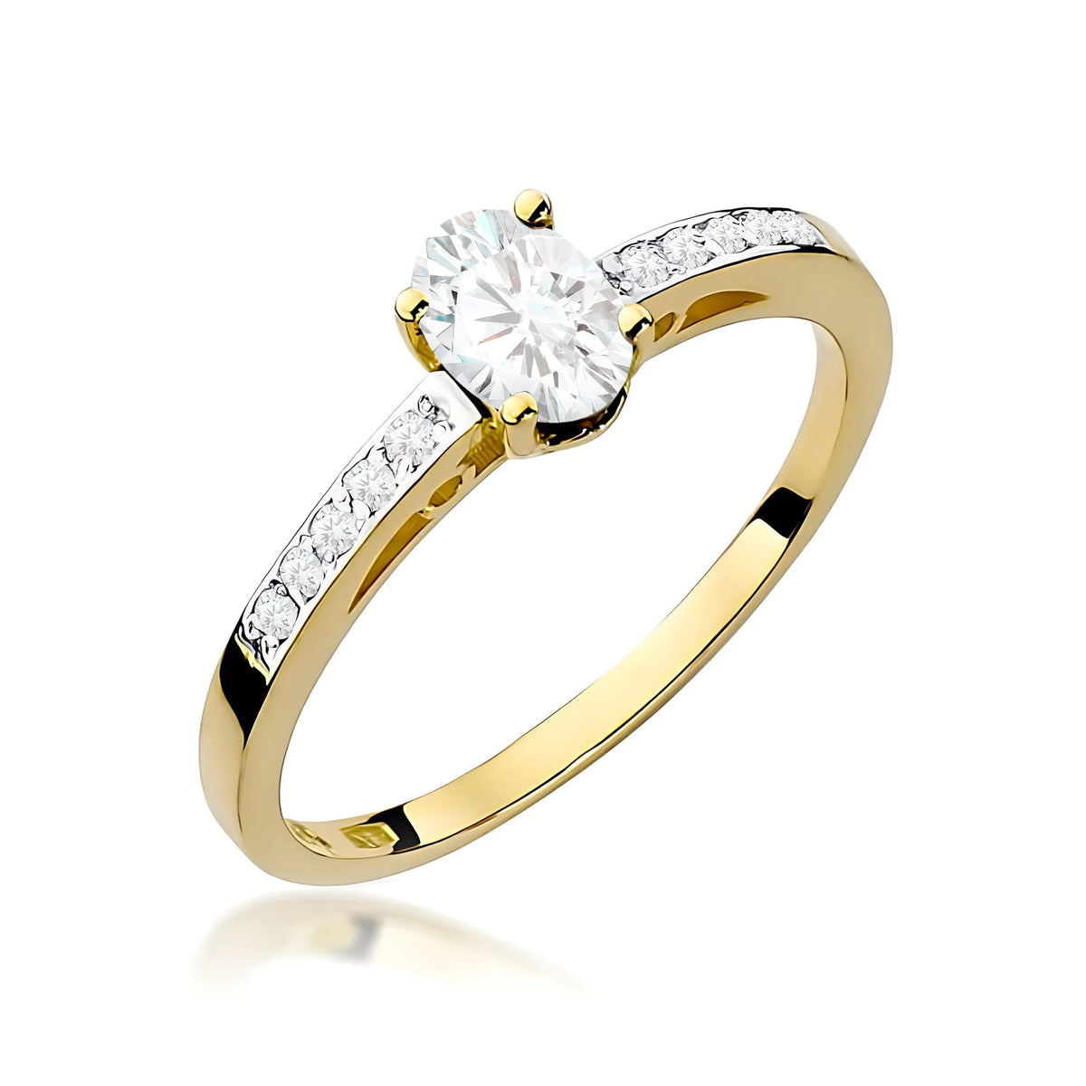 zlatý prsteň s 0,40 ct laboratórnym diamantom a 0,05 ct diamantmi w0067-ldw-01