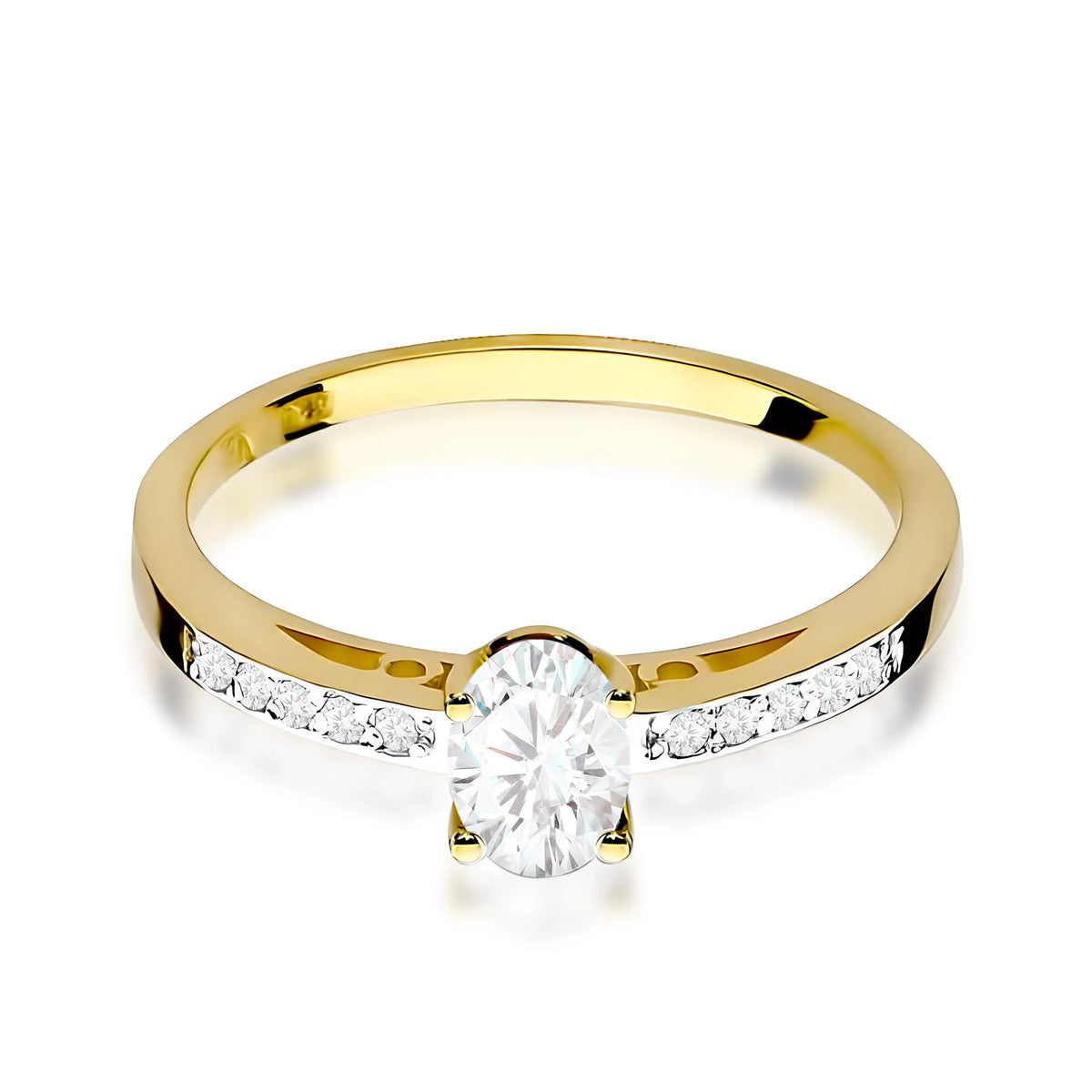 zlatý prsteň s 0,40 ct laboratórnym diamantom a 0,05 ct diamantmi w0067-ldw-01