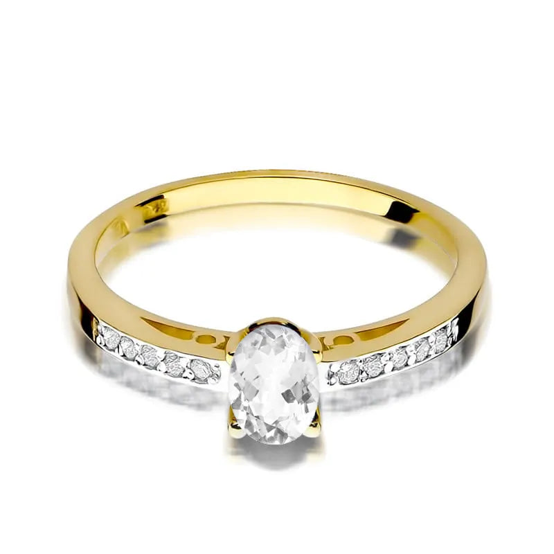 zlatý prsteň s 0,50 ct bielym zafírom a 0,05 ct diamantmi w0067-saw-01