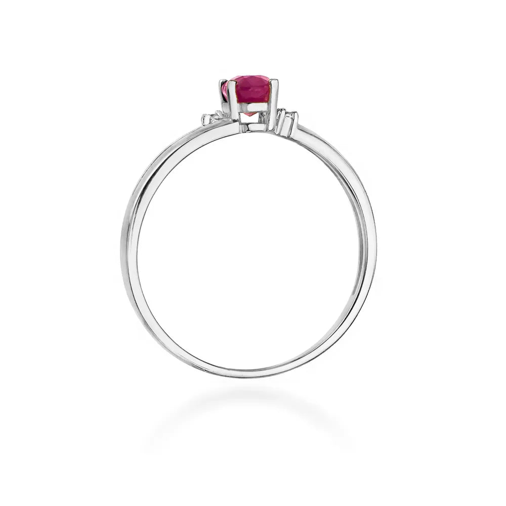 zlatý prsteň s 0,60 ct rubínom a 0,029 ct diamantmi w0068-rur-01