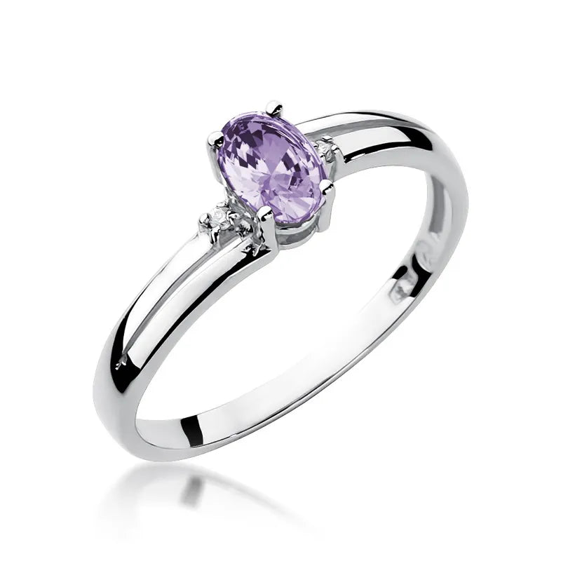 zlatý prsteň s 0,40 ct tanzanitom a 0,029 ct diamantmi w0068-tap-01