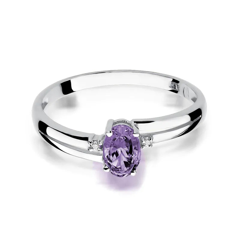 zlatý prsteň s 0,40 ct tanzanitom a 0,029 ct diamantmi w0068-tap-01