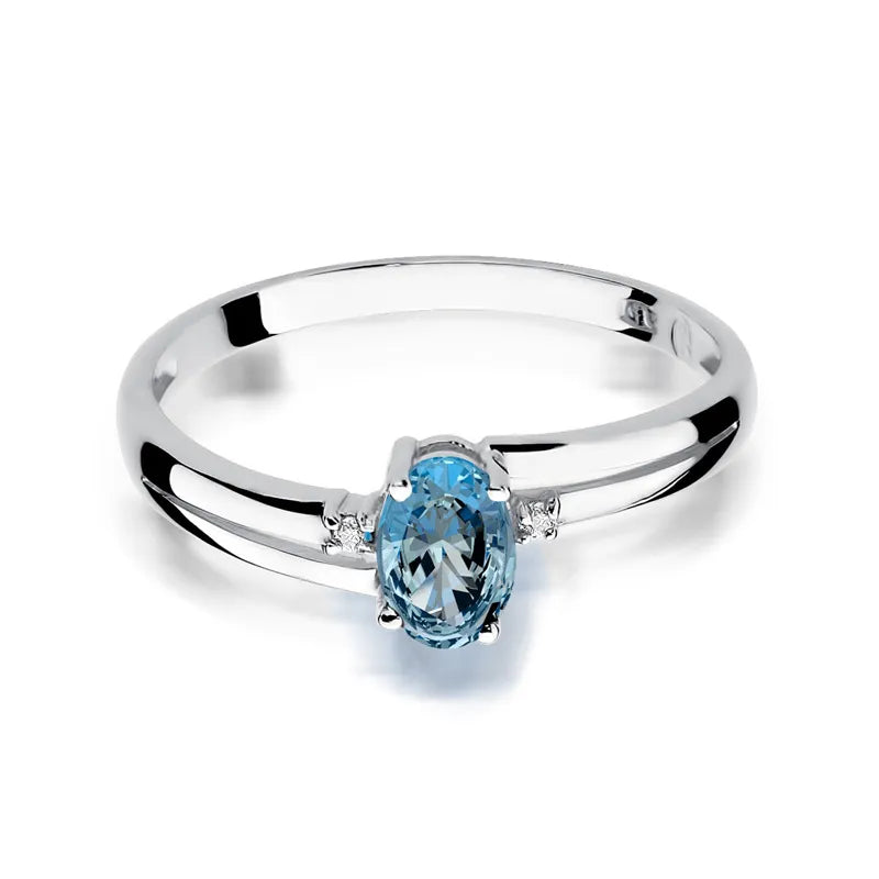 zlatý prsteň s topásom 0,50 ct a diamantmi 0,029 ct w0068-tob-01