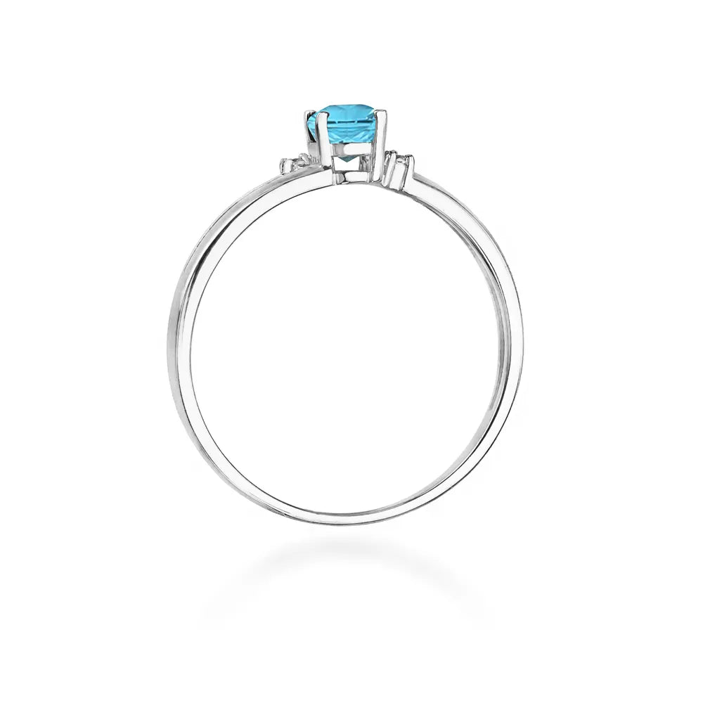 zlatý prsteň s topásom 0,50 ct a diamantmi 0,029 ct w0068-tob-01