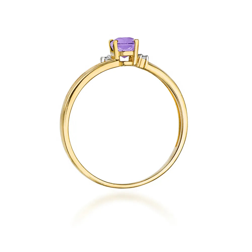 zlatý prsteň s 0,40 ct tanzanitom a 0,029 ct diamantmi w0068-tap-01