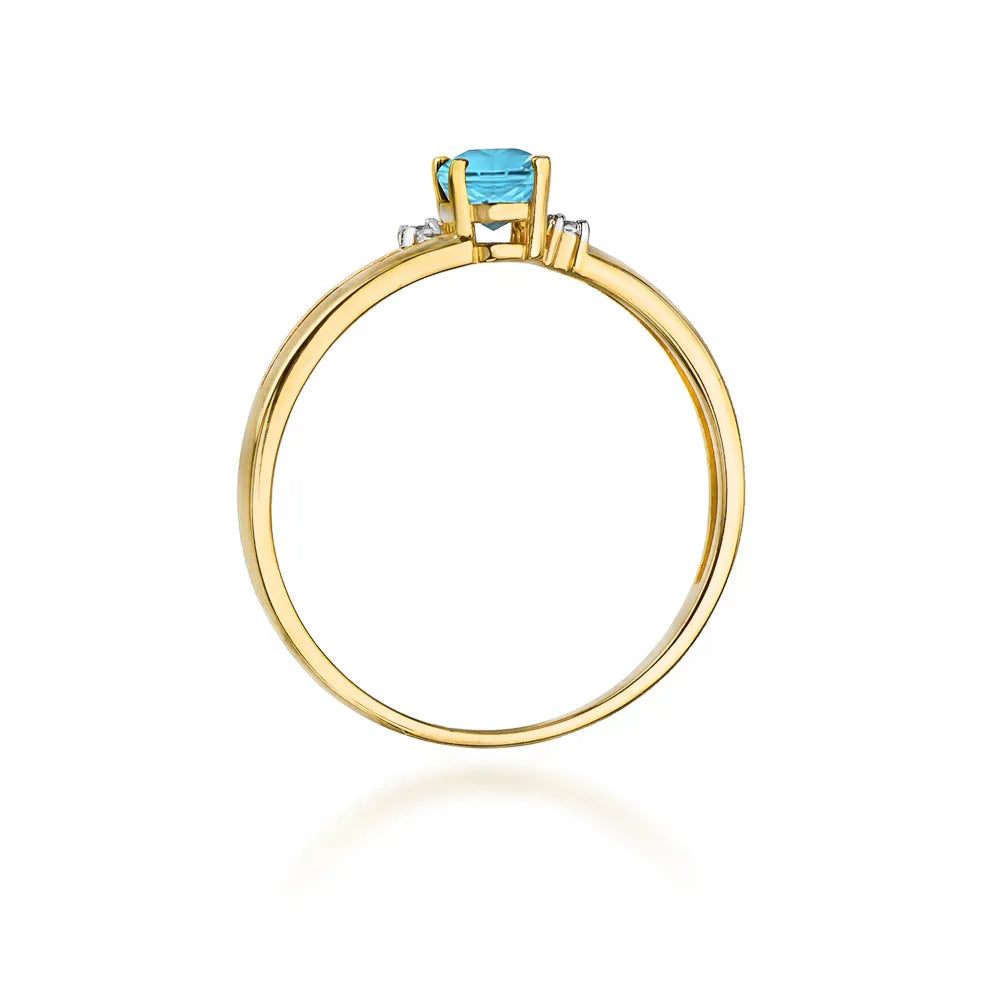 zlatý prsteň s topásom 0,50 ct a diamantmi 0,029 ct w0068-tob-01
