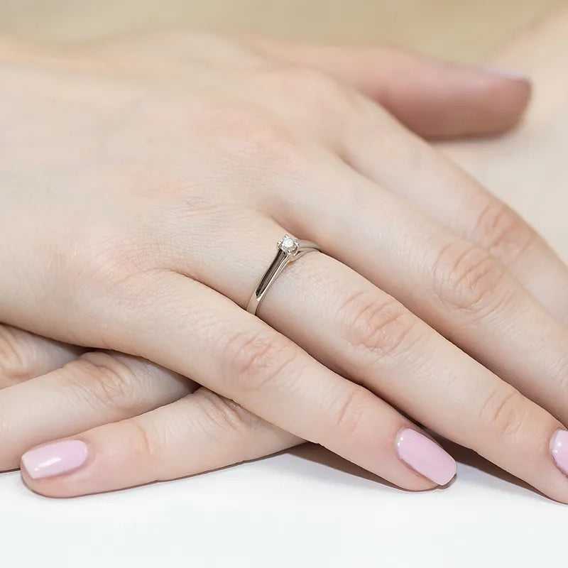 zlatý prsteň s diamantom 0,10 ct w0070-diw-01