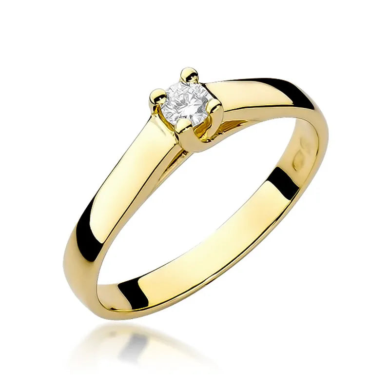 zlatý prsteň s diamantom 0,10 ct w0070-diw-01