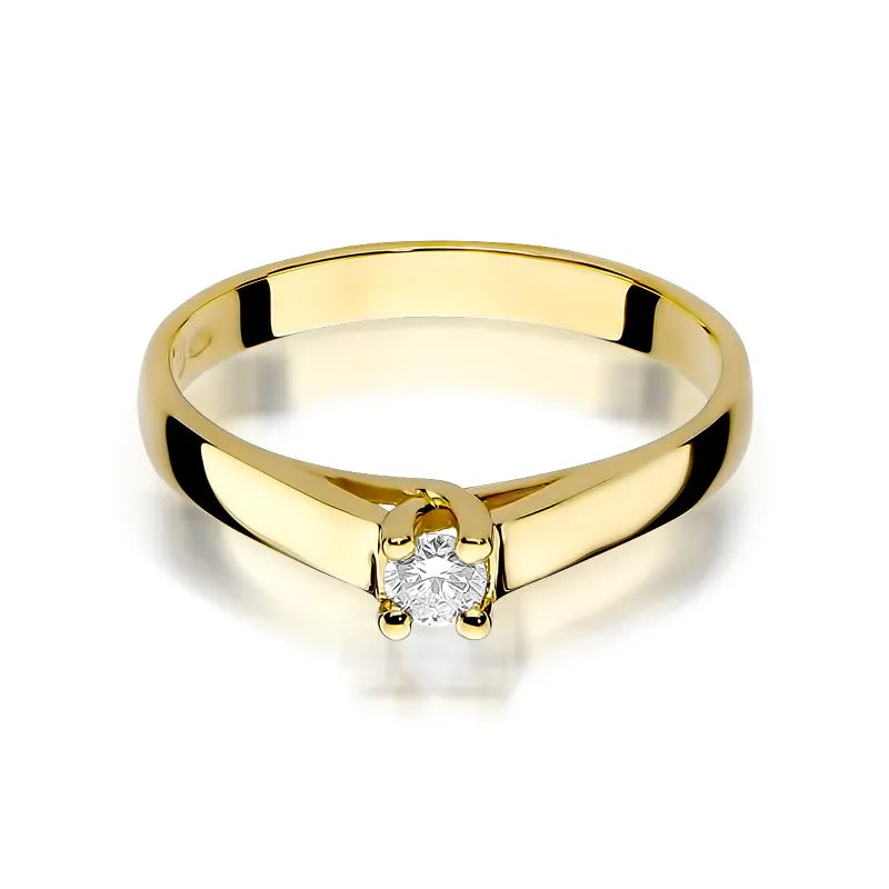zlatý prsteň s diamantom 0,10 ct w0070-diw-01