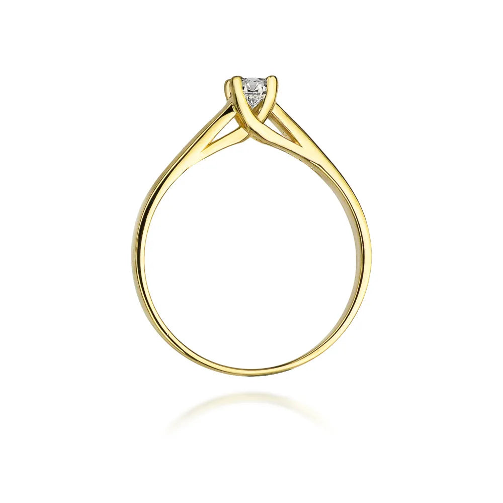 zlatý prsteň s diamantom 0,10 ct w0070-diw-01