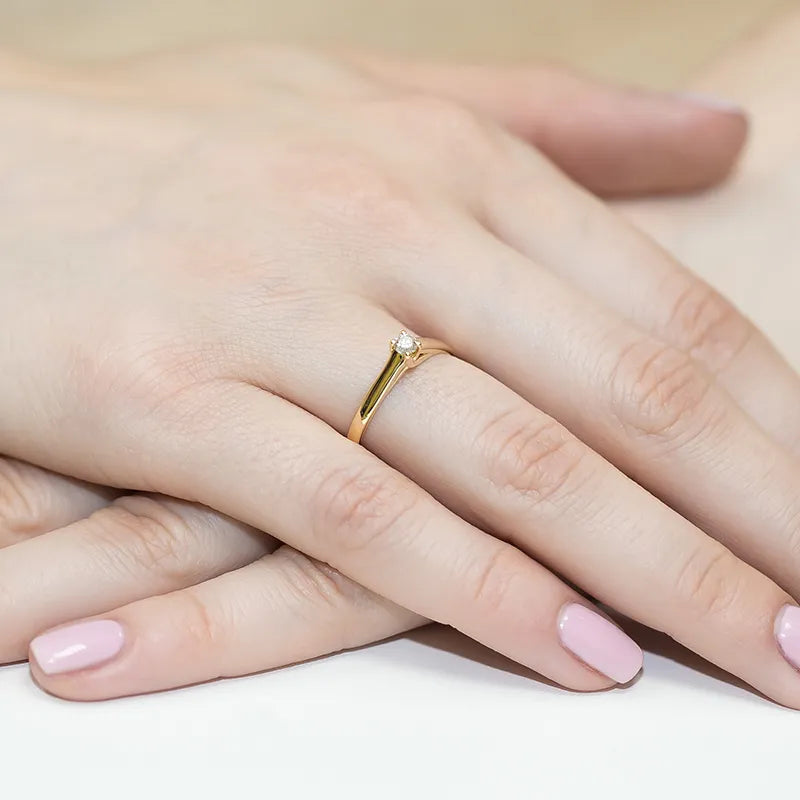 zlatý prsteň s diamantom 0,10 ct w0070-diw-01