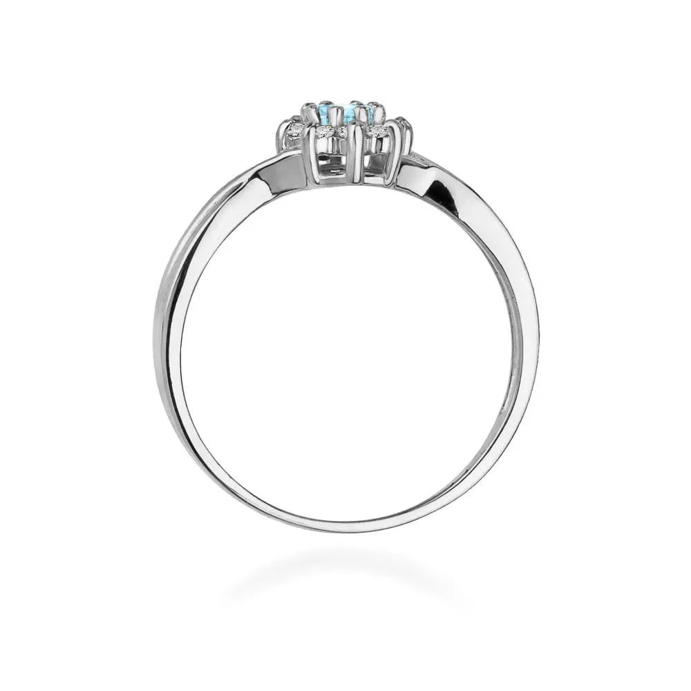 zlatý prsteň s topásom 0,15 ct a diamantmi w0072-tob-01