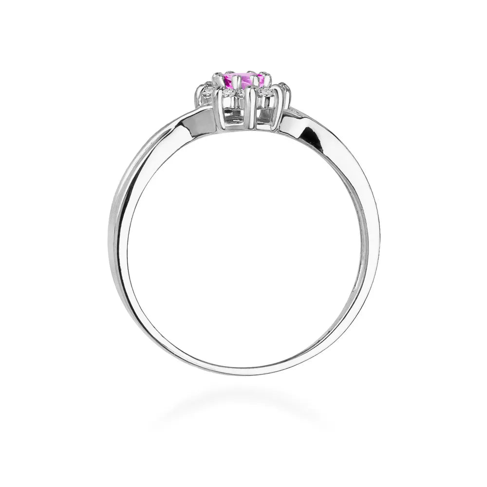 zlatý prsteň s ružovým topásom 0,13 ct a diamantmi 0,116 ct w0072-top-01