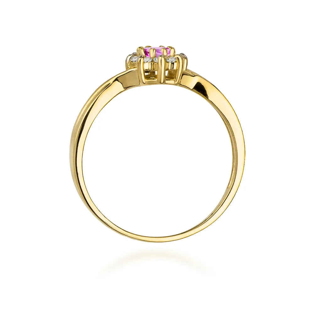 zlatý prsteň s ružovým topásom 0,13 ct a diamantmi 0,116 ct w0072-top-01