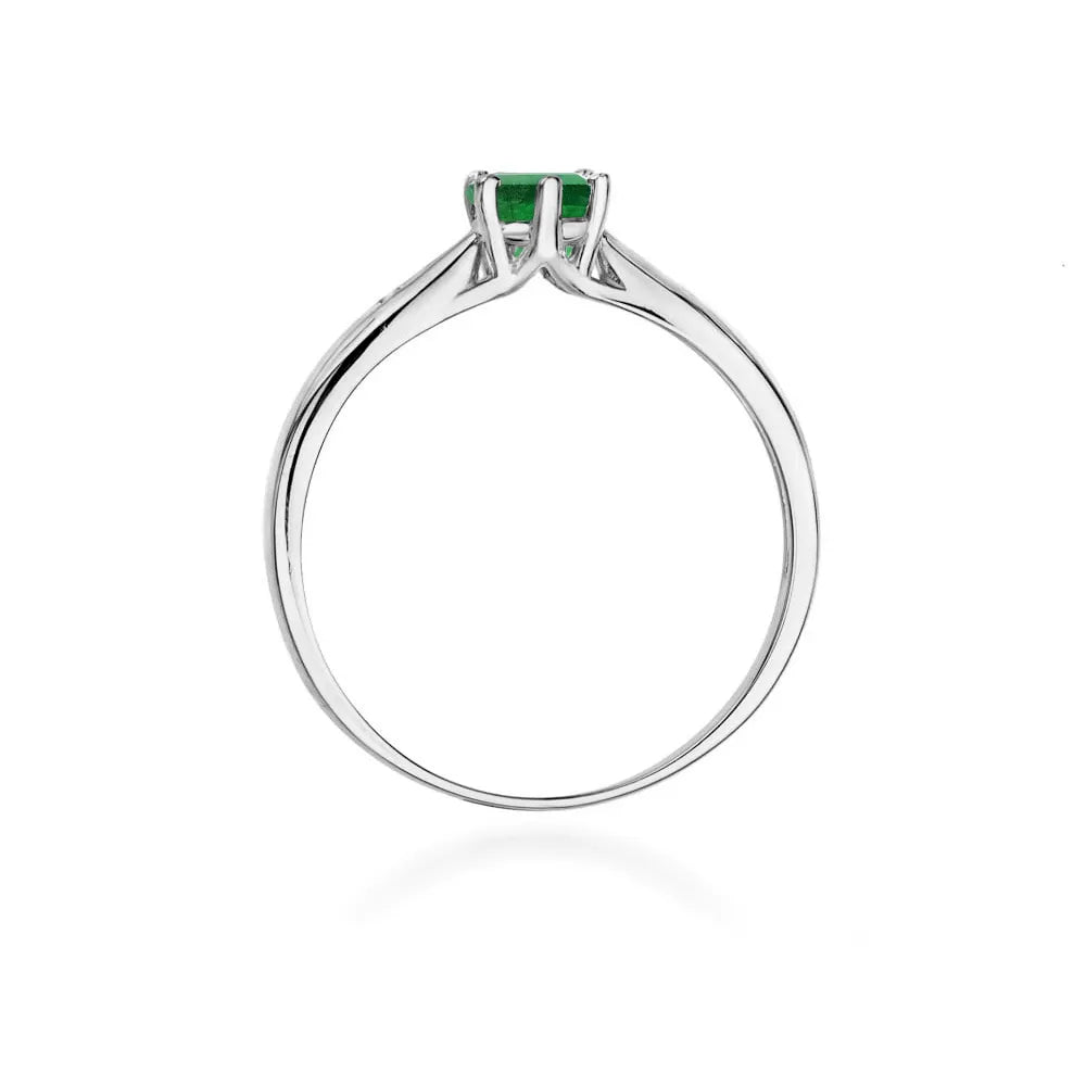 zlatý prsteň s 0,50 ct smaragdom a diamantmi w0074-emg-01