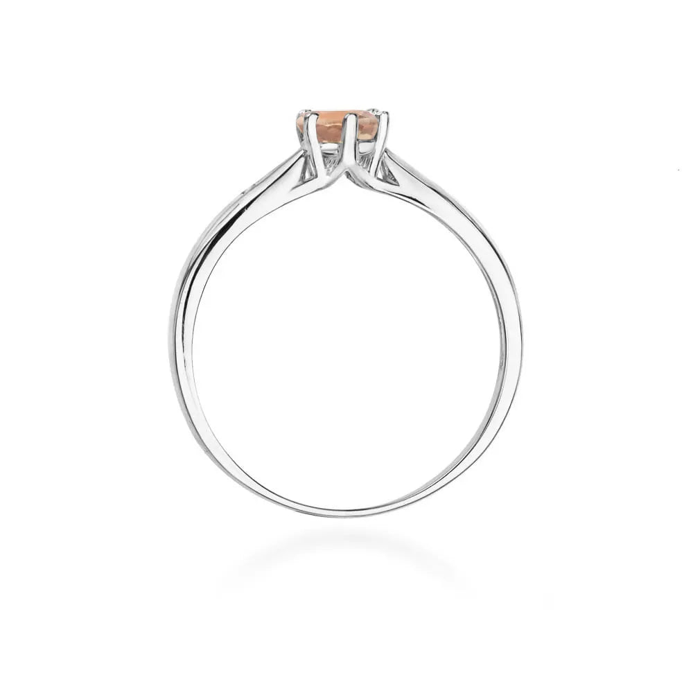 zlatý prsteň s 0,40 ct morganitom a 0,01 ct diamantmi w0074-mop-01