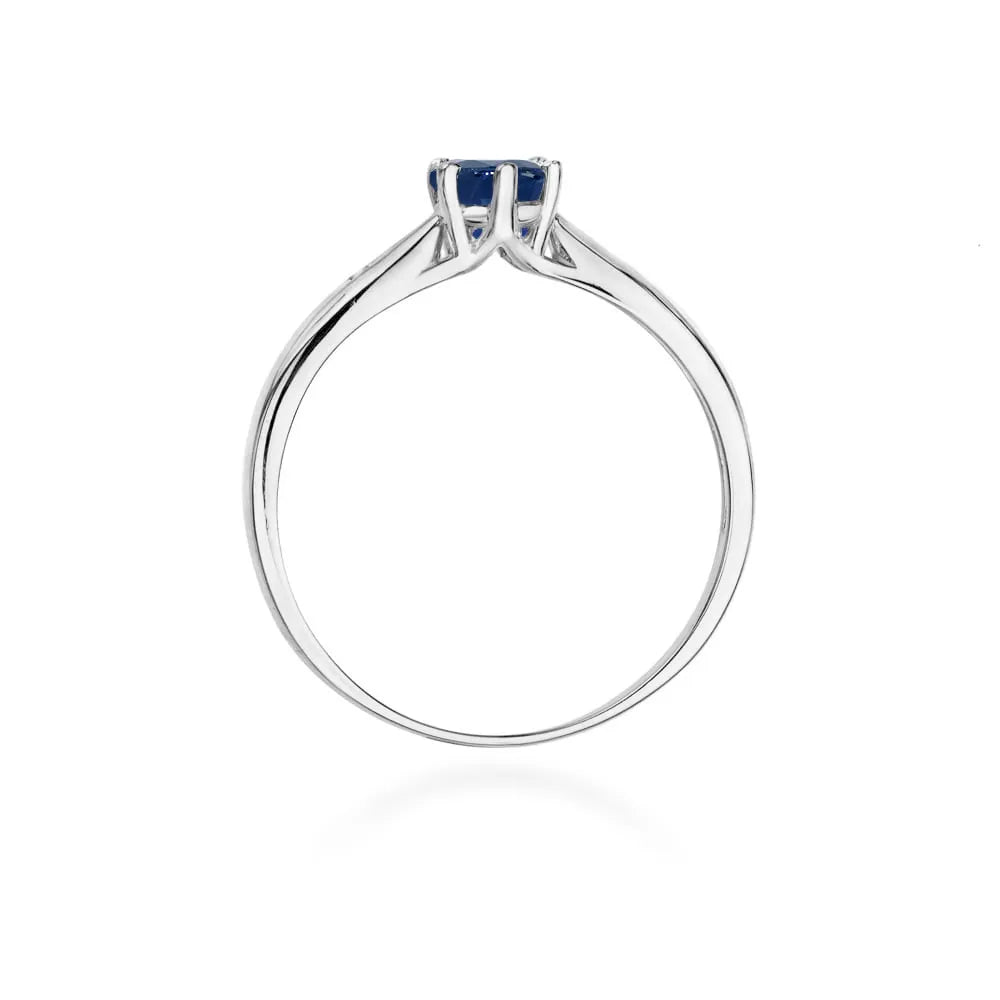 zlatý prsteň so zafírom 0,50 ct a diamantmi w0074-sab-01