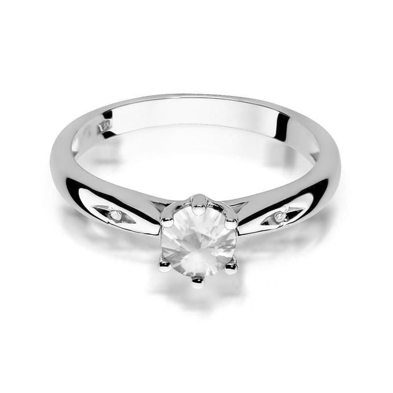 zlatý prsteň s 0,60 ct bielym zafírom a 0,01 ct diamantmi w0074-saw-01
