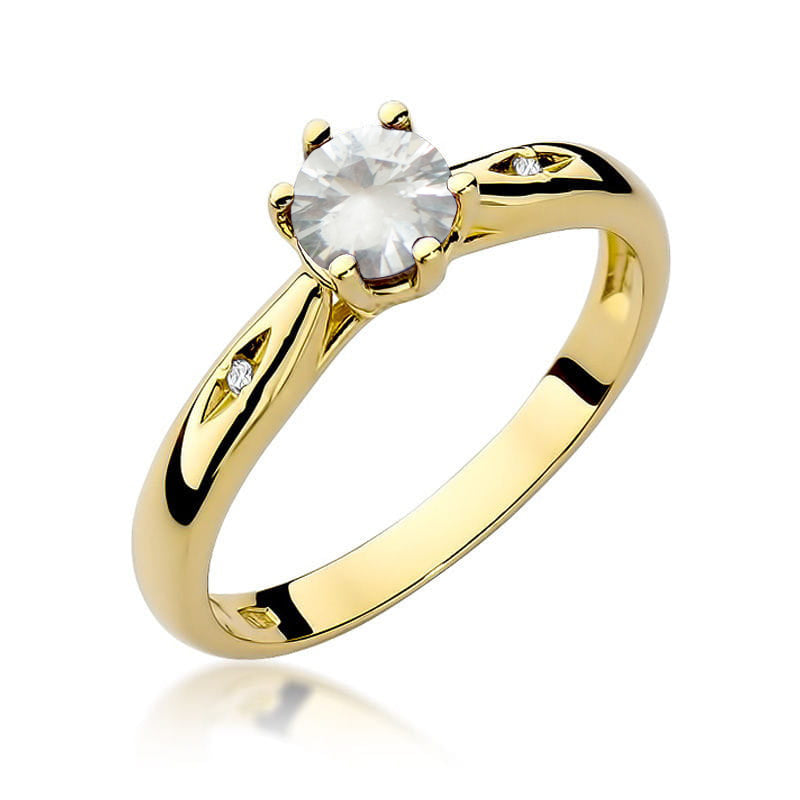 zlatý prsteň s 0,60 ct bielym zafírom a 0,01 ct diamantmi w0074-saw-01
