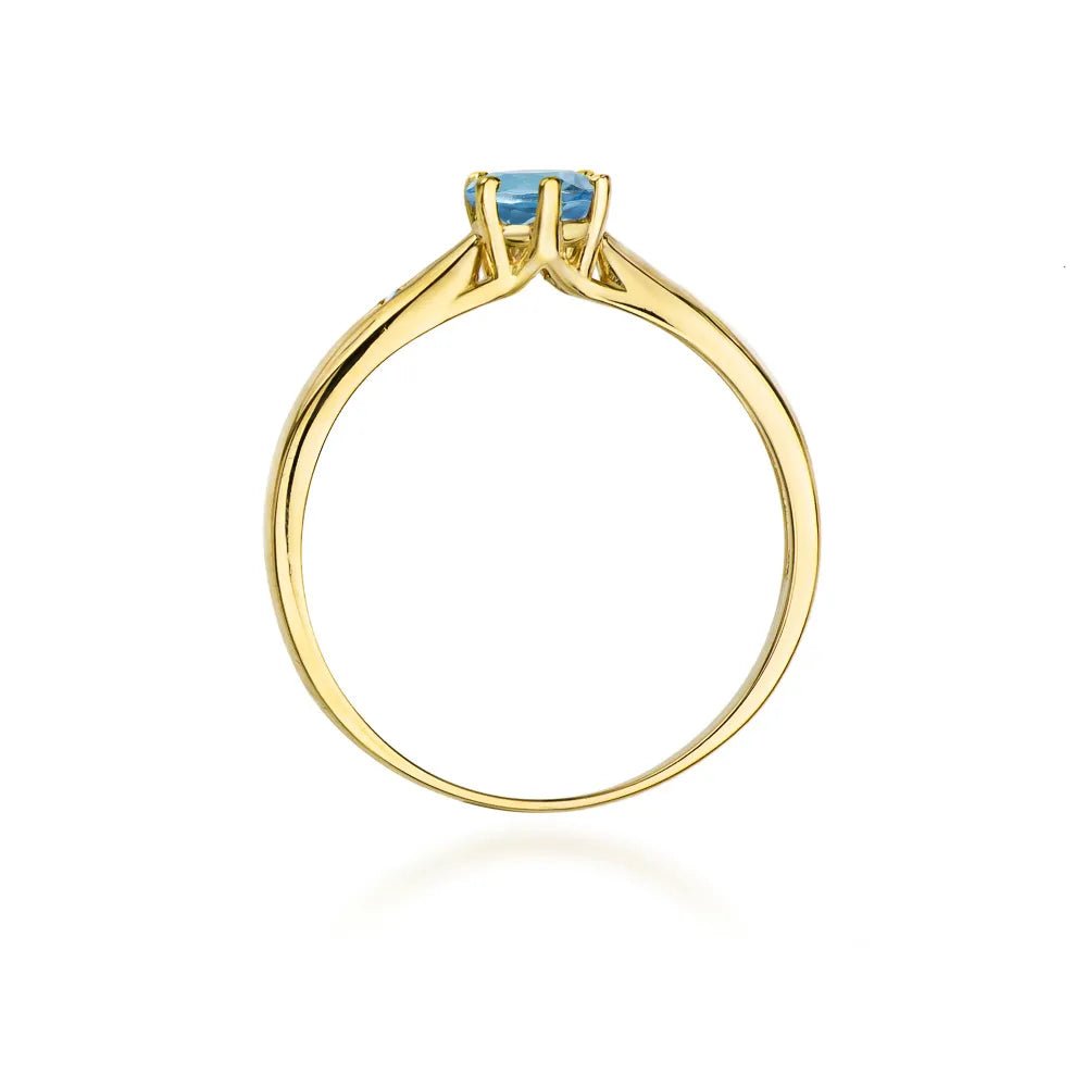 zlatý prsteň s 0,50 ct topásom london blue a 0,01 ct diamantmi w0074-tol-01