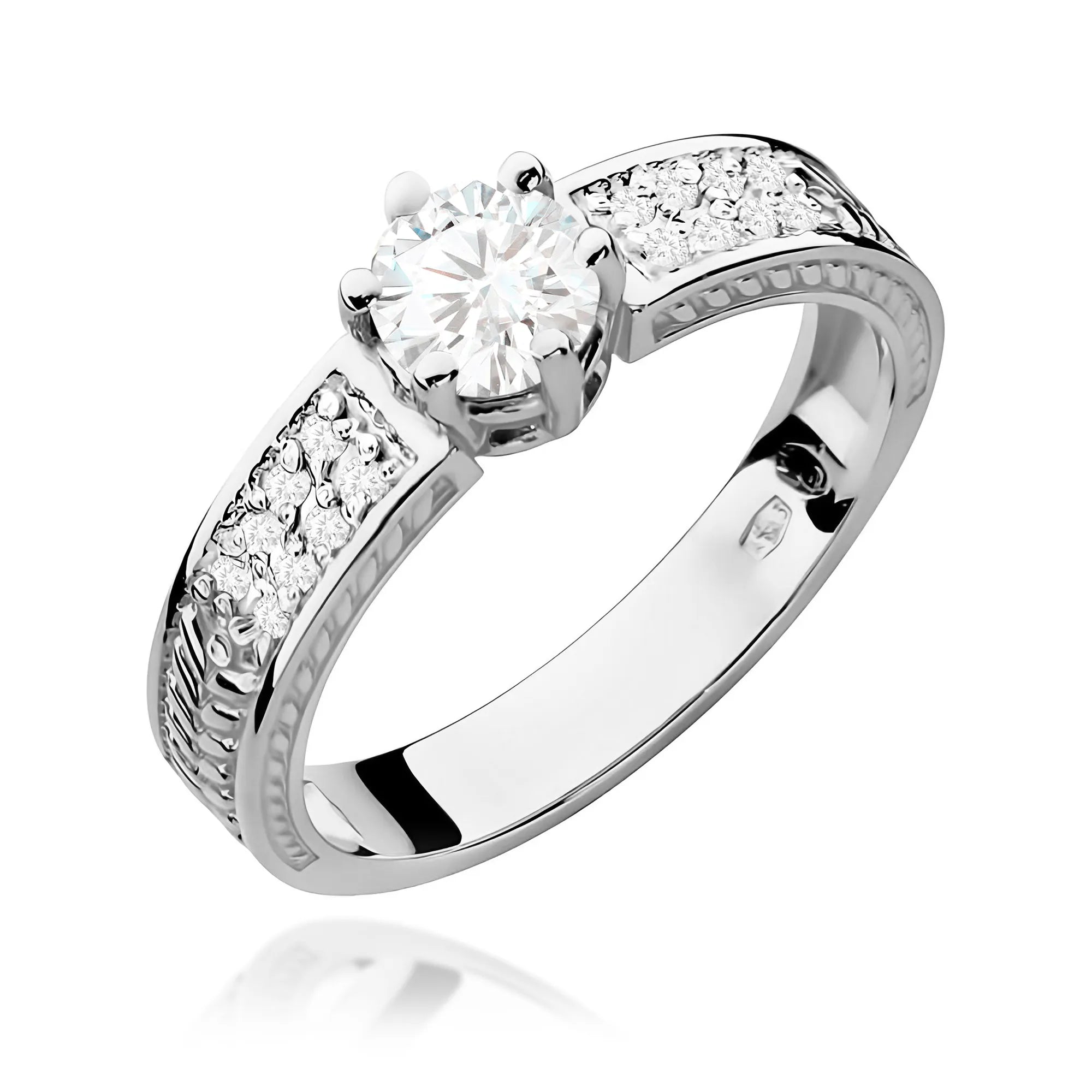 zlatý prsteň s 0,60 ct bielym zafírom a 0,08 ct diamantmi w0075-saw-01