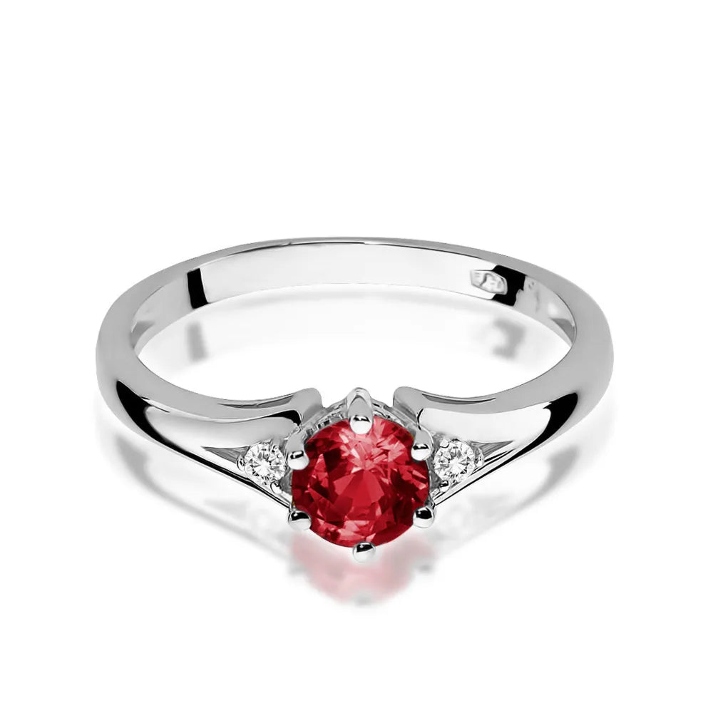 zlatý prsteň s 0,60 ct granátom a diamantmi w0076-gar-01