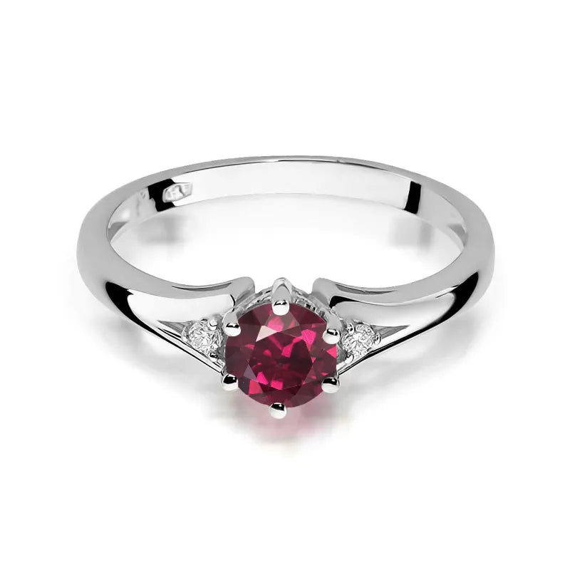 zlatý prsteň s 0,60 ct rodolitom a diamantmi w0076-rhr-01