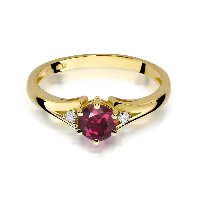 zlatý prsteň s 0,60 ct rodolitom a diamantmi w0076-rhr-01