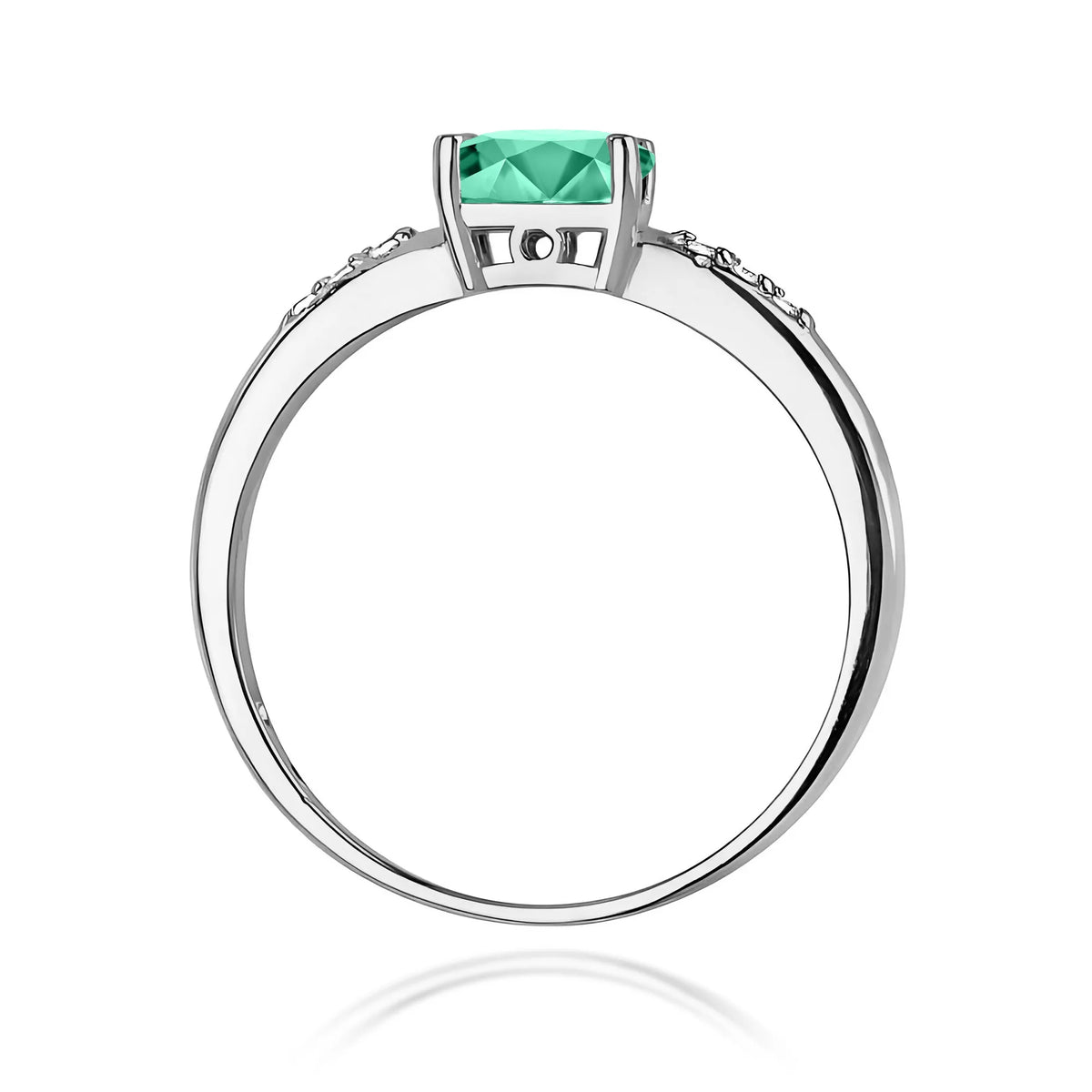 zlatý prsteň s 0,40 ct smaragdom a 0,03 ct diamantmi w0077-emg-01