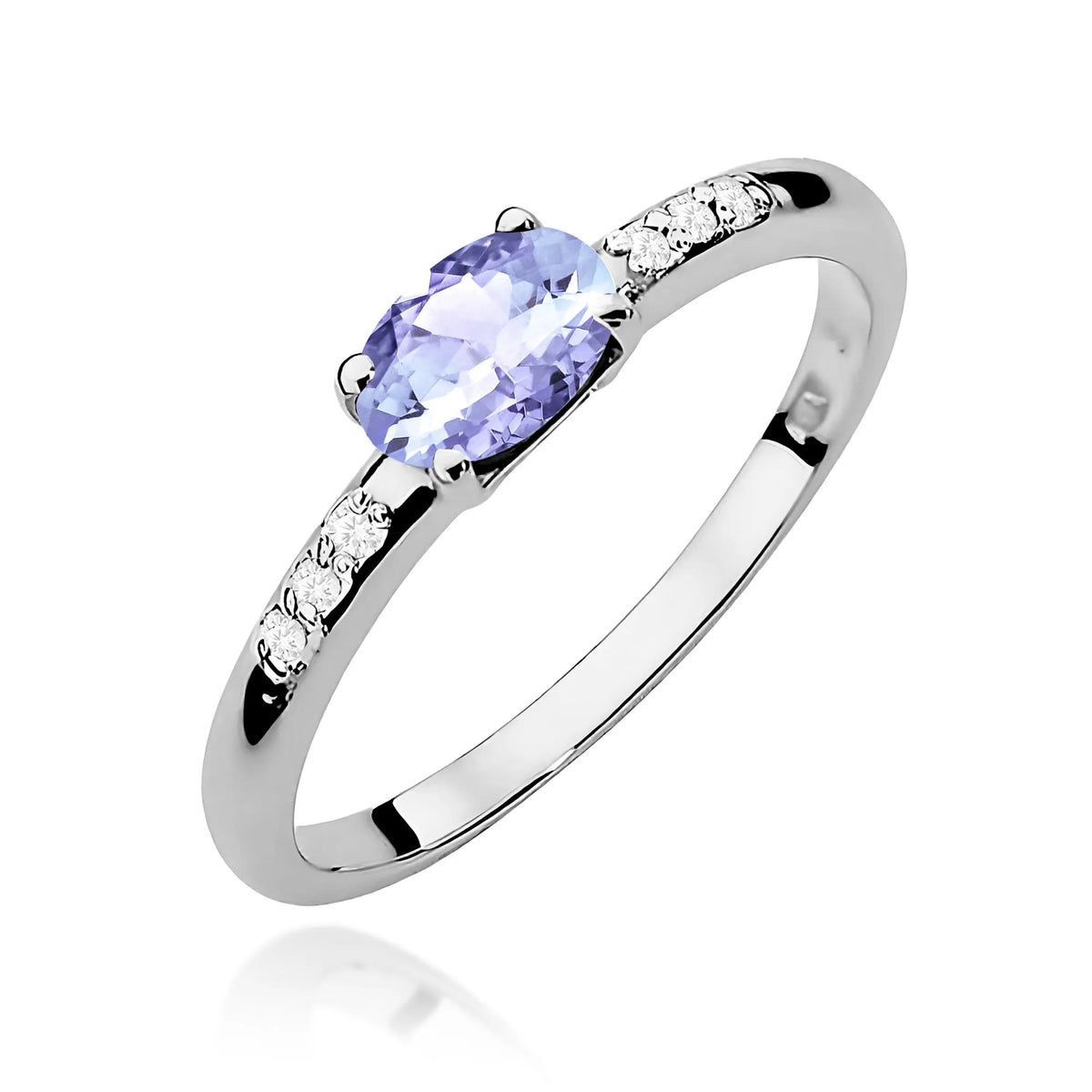 zlatý prsteň s 0,40 ct tanzanitom a 0,03 ct diamantmi w0077-tap-01