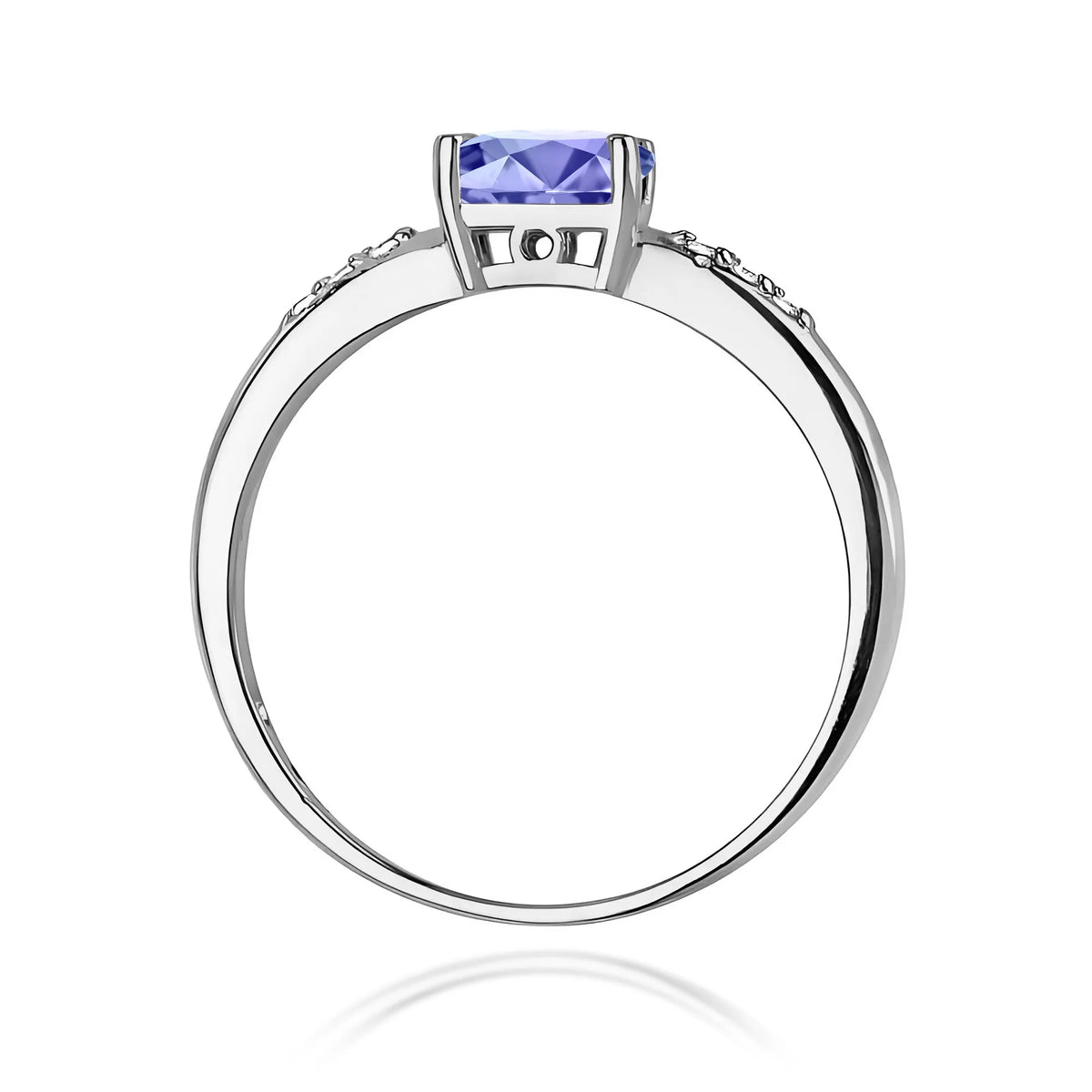 zlatý prsteň s 0,40 ct tanzanitom a 0,03 ct diamantmi w0077-tap-01