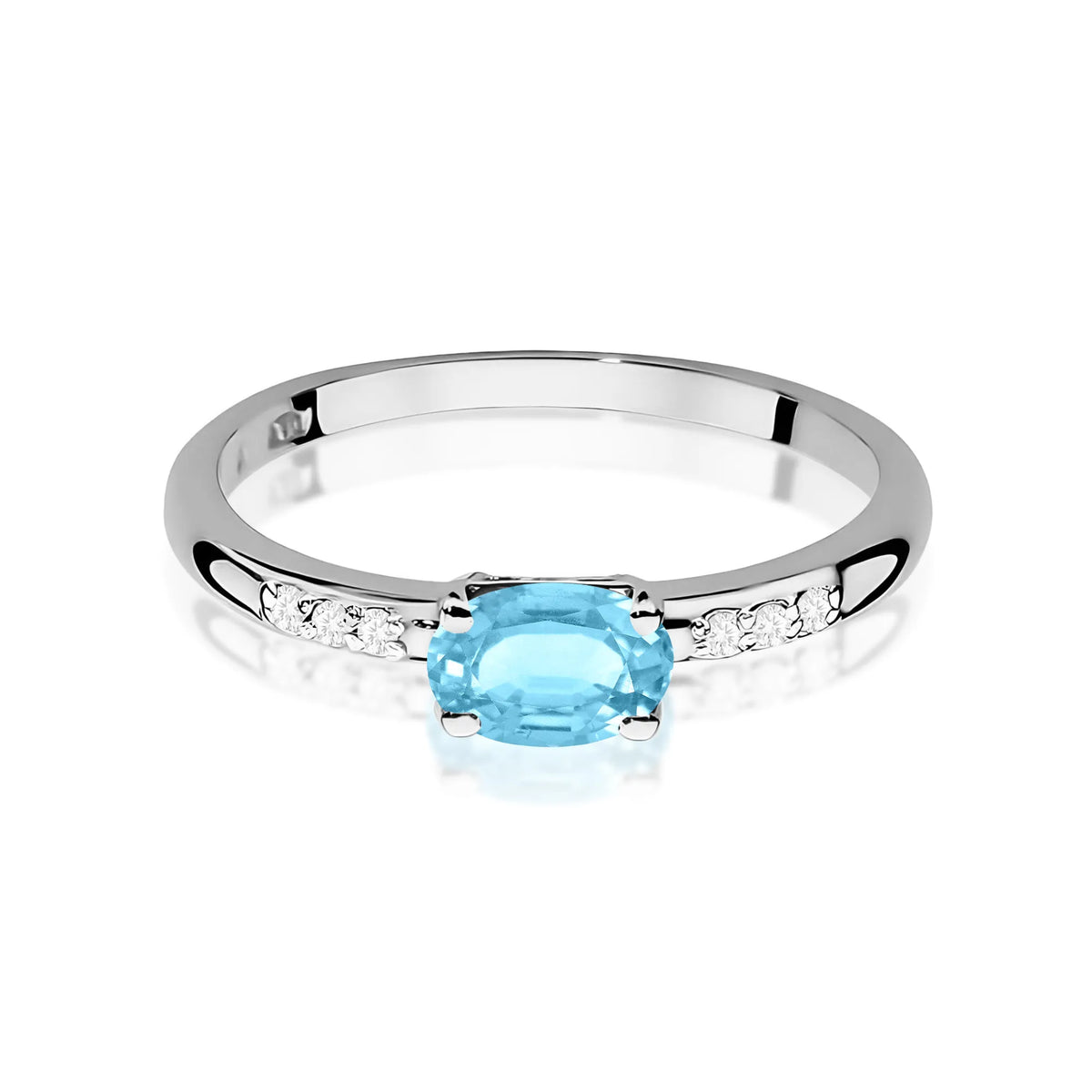 zlatý prsteň s topásom 0,50 ct a diamantmi 0,03 ct w0077-tob-01