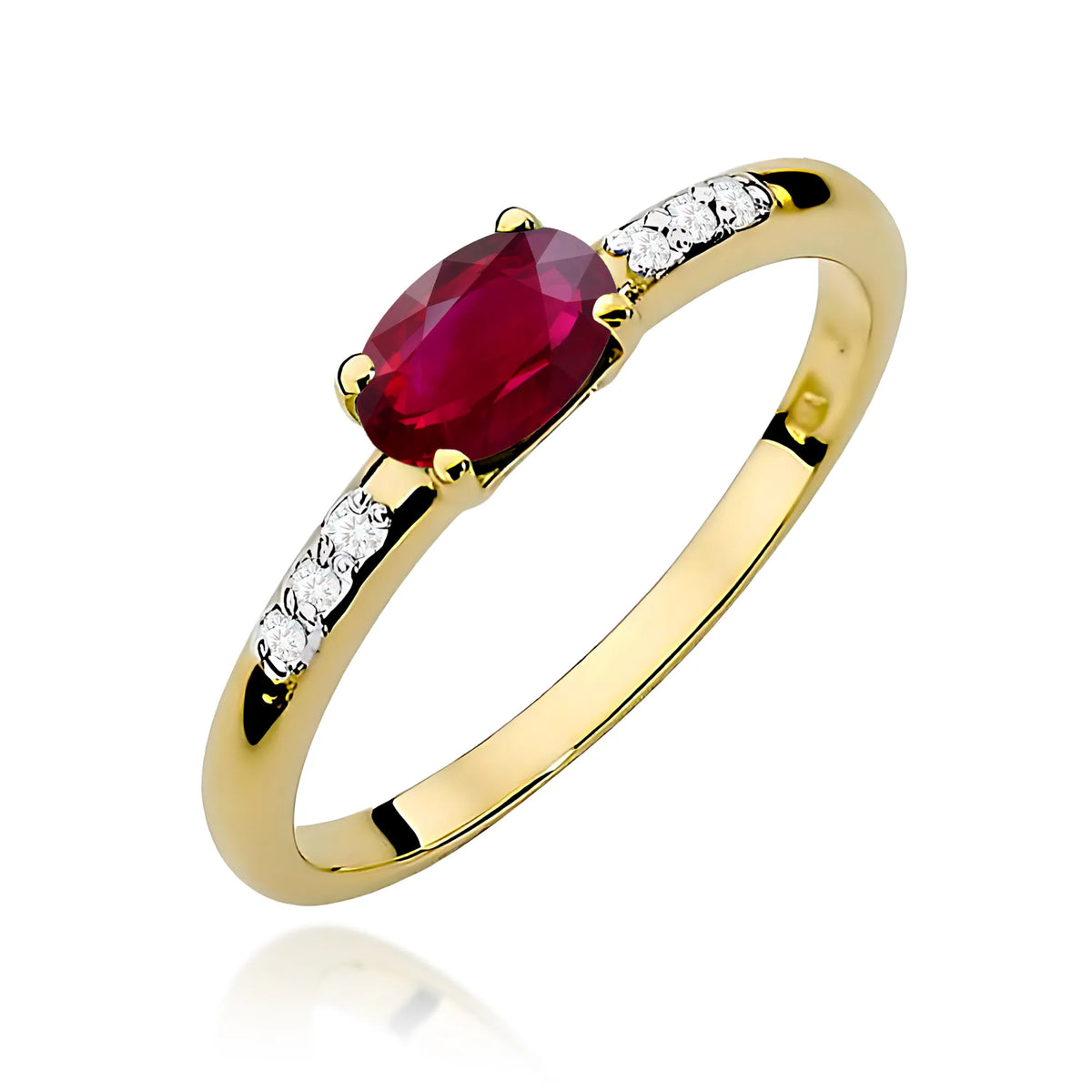 zlatý prsteň s 0,60 ct rubínom a 0,03 ct diamantmi w0077-rur-01