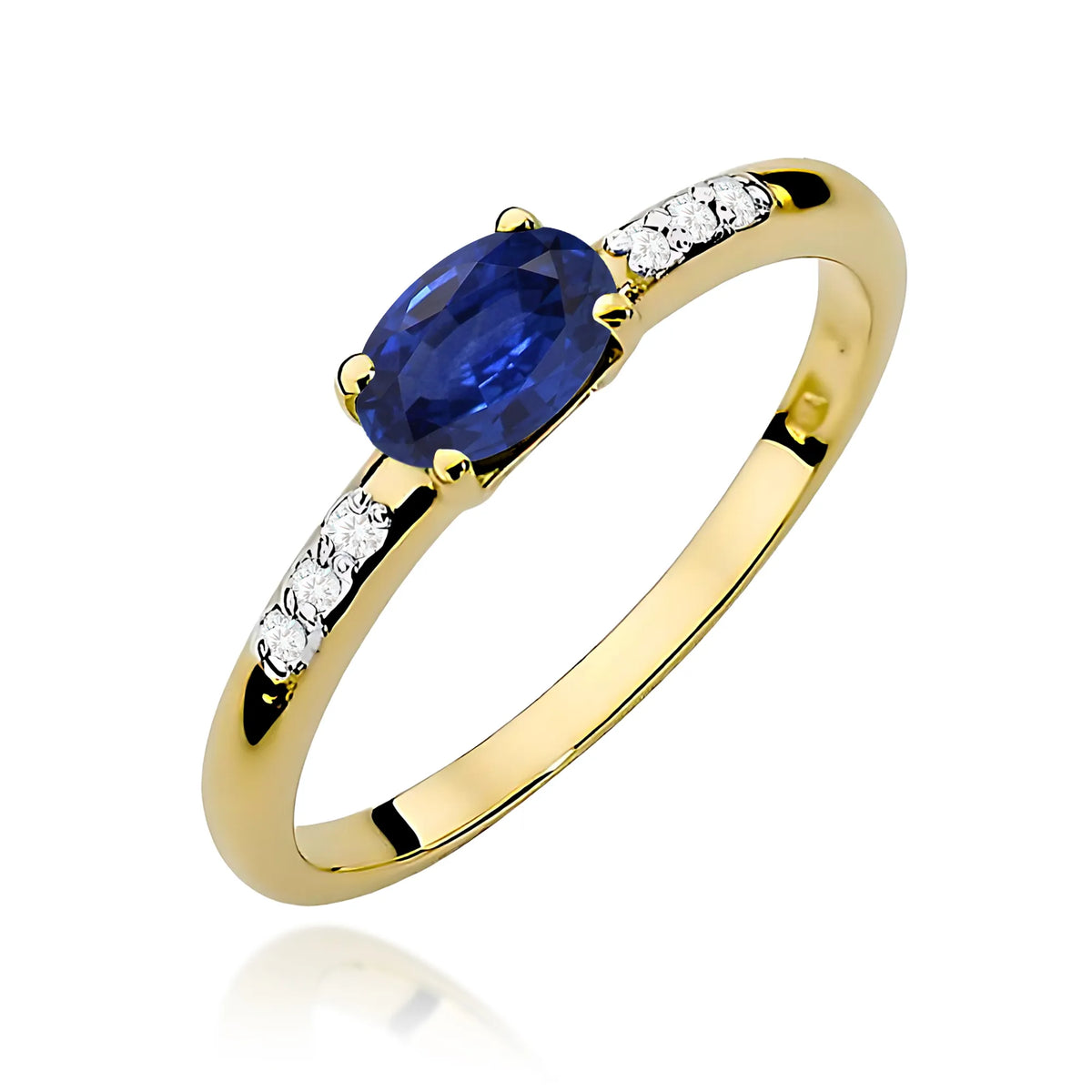zlatý prsteň s 0,70 ct zafírom a 0,03 ct diamantmi w0077-sab-01
