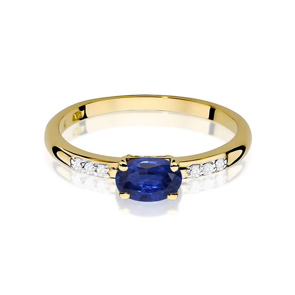 zlatý prsteň s 0,70 ct zafírom a 0,03 ct diamantmi w0077-sab-01