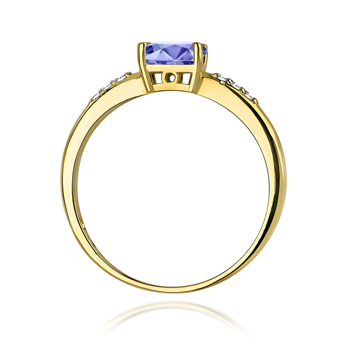 zlatý prsteň s 0,40 ct tanzanitom a 0,03 ct diamantmi w0077-tap-01