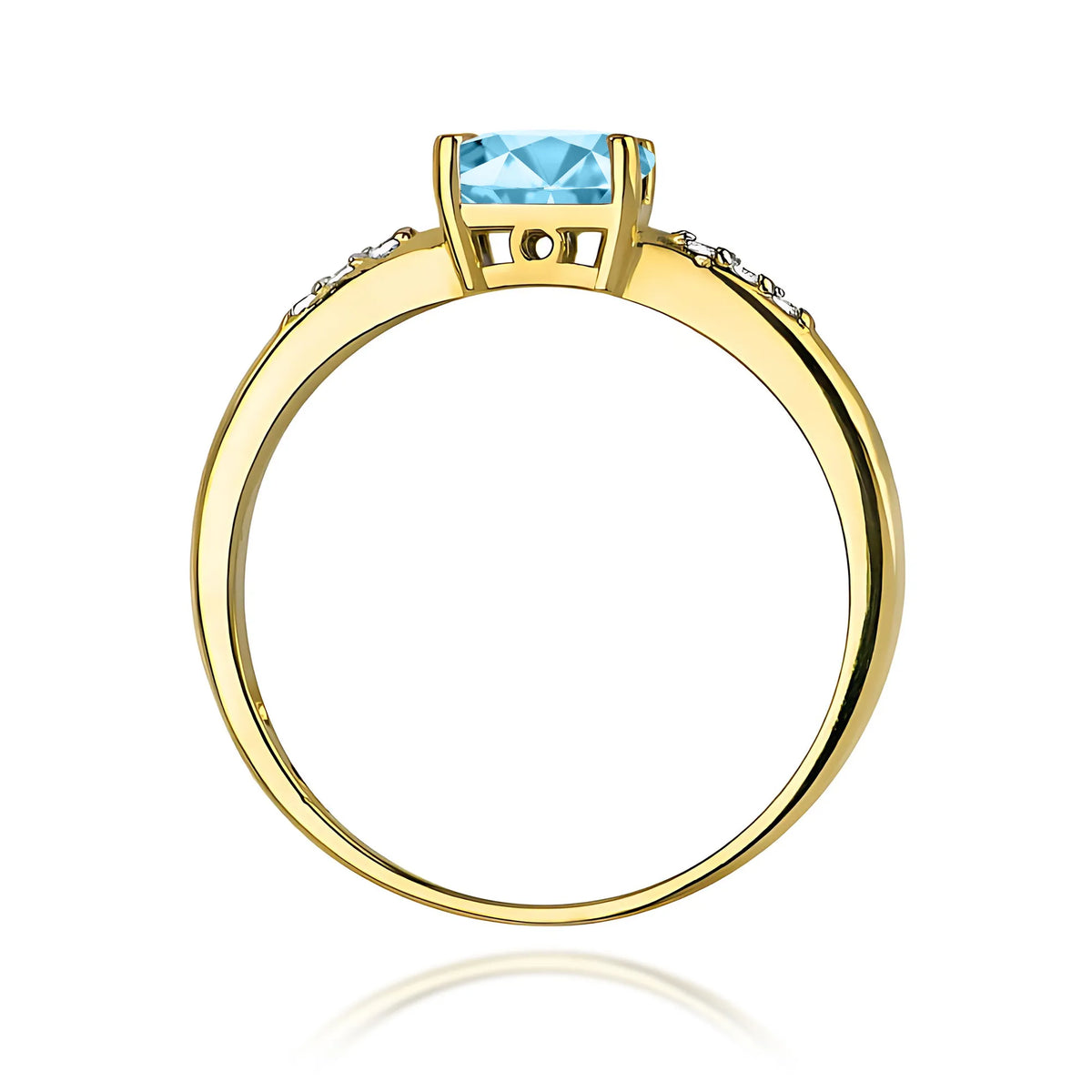 zlatý prsteň s topásom 0,50 ct a diamantmi 0,03 ct w0077-tob-01