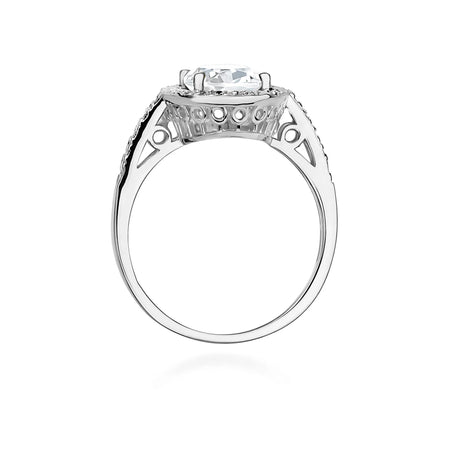 Lab-grown Diamond Engagement Ring in 585 White Gold