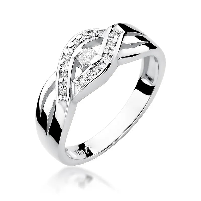 zlatý prsteň s diamantmi 0,05 ct a 0,05 ct w0083-diw-01