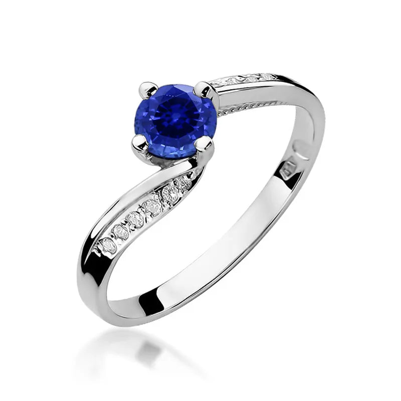 zlatý prsteň s 0,50 ct zafírom a 0,05 ct diamantmi w0084-sab-01