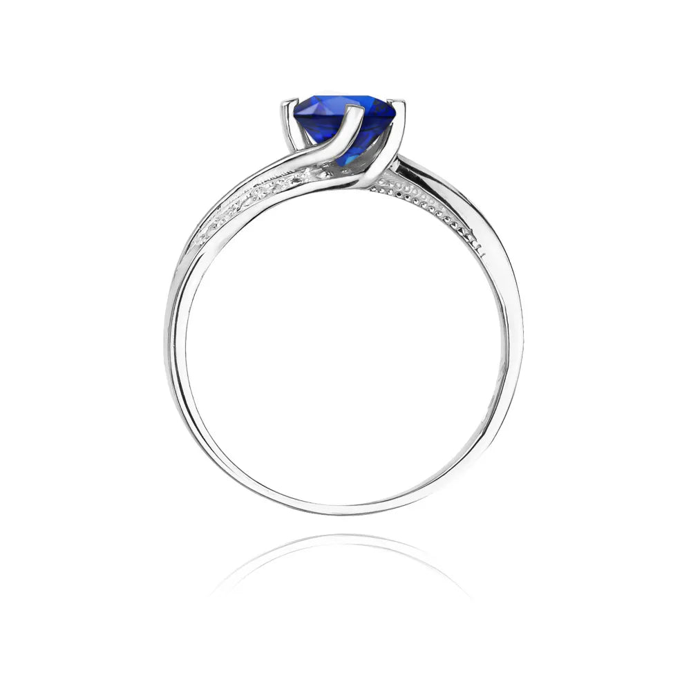 zlatý prsteň s 0,50 ct zafírom a 0,05 ct diamantmi w0084-sab-01