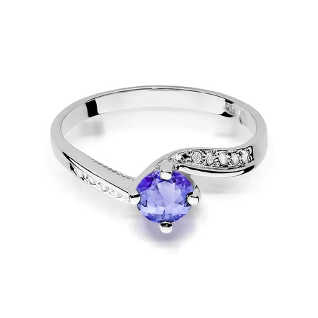 zlatý prsteň s 0,50 ct tanzanitom a 0,05 ct diamantmi w0084-tap-01