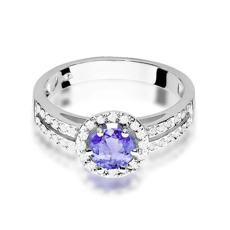 zlatý prsteň s 0,50 ct tanzanitom a 0,20 ct diamantmi w0087-tap-01